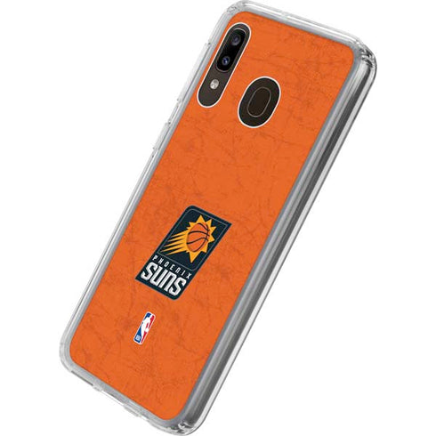 NBA Phoenix Suns Distressed Galaxy A20 Clear Case